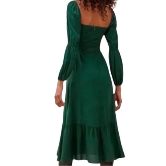 Reformation Mica Puff Sleeved Tiered Midi Dress - Picture 2 of 10